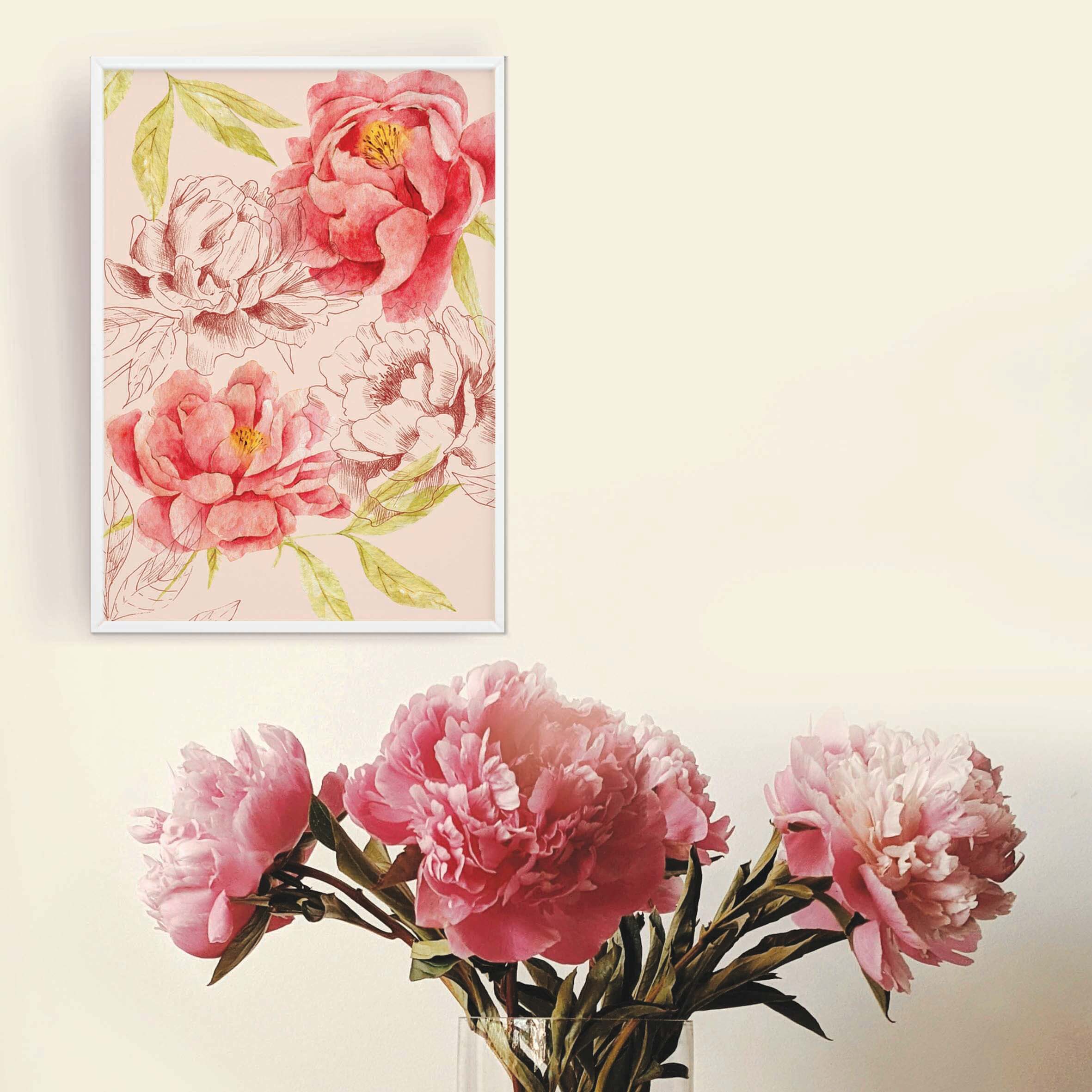 Druk obrazu "Peonie" A3
